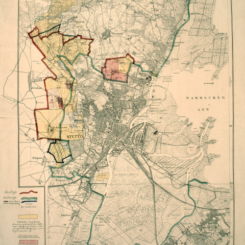 Plany historyczne rozwoju przestrzennego Szczecina - 1911 r.