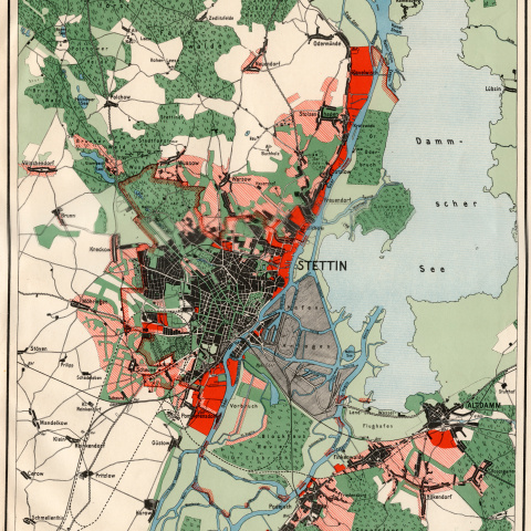 Plany historyczne rozwoju przestrzennego Szczecina - 1934 r.